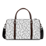White Eggplant Drawing Print Duffle Bag