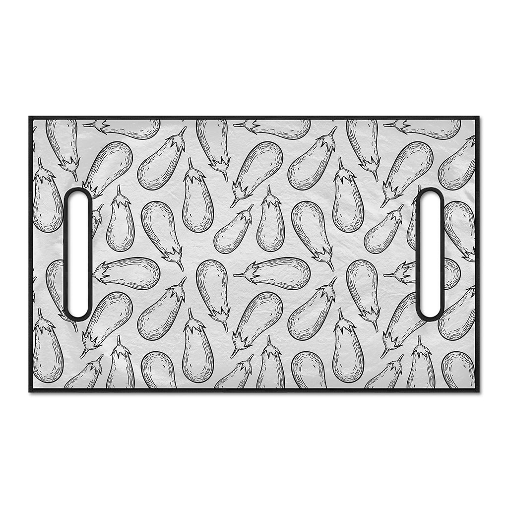 White Eggplant Drawing Print Golf Cart Seat Cover