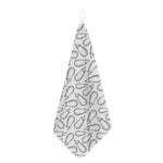 White Eggplant Drawing Print Hand Towel