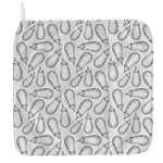 White Eggplant Drawing Print Hand Towel