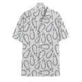 White Eggplant Drawing Print Hawaiian Shirt