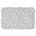 White Eggplant Drawing Print Indoor Door Mat
