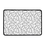White Eggplant Drawing Print Kitchen Mat