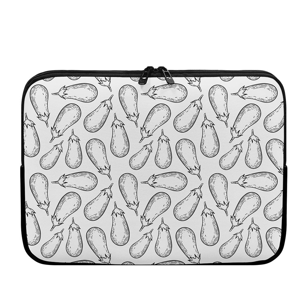 White Eggplant Drawing Print Laptop Sleeve