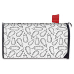 White Eggplant Drawing Print Mailbox Cover