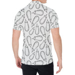 White Eggplant Drawing Print Men's Shirt