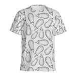 White Eggplant Drawing Print Men's Sports T-Shirt