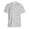 White Eggplant Drawing Print Men's Sports T-Shirt