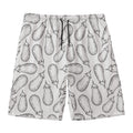 White Eggplant Drawing Print Men's Swim Trunks