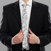 White Eggplant Drawing Print Necktie