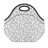 White Eggplant Drawing Print Neoprene Lunch Bag