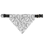 White Eggplant Drawing Print Over The Collar Dog Bandana