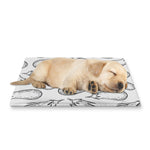White Eggplant Drawing Print Pet Cooling Mat Cover