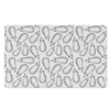 White Eggplant Drawing Print Polyester Doormat