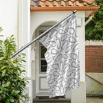 White Eggplant Drawing Print Polyester Flag
