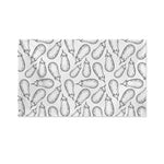 White Eggplant Drawing Print Polyester Flag