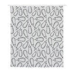 White Eggplant Drawing Print Polyester Shower Curtain