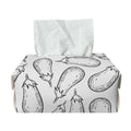 White Eggplant Drawing Print Rectangle Tissue Box Cover