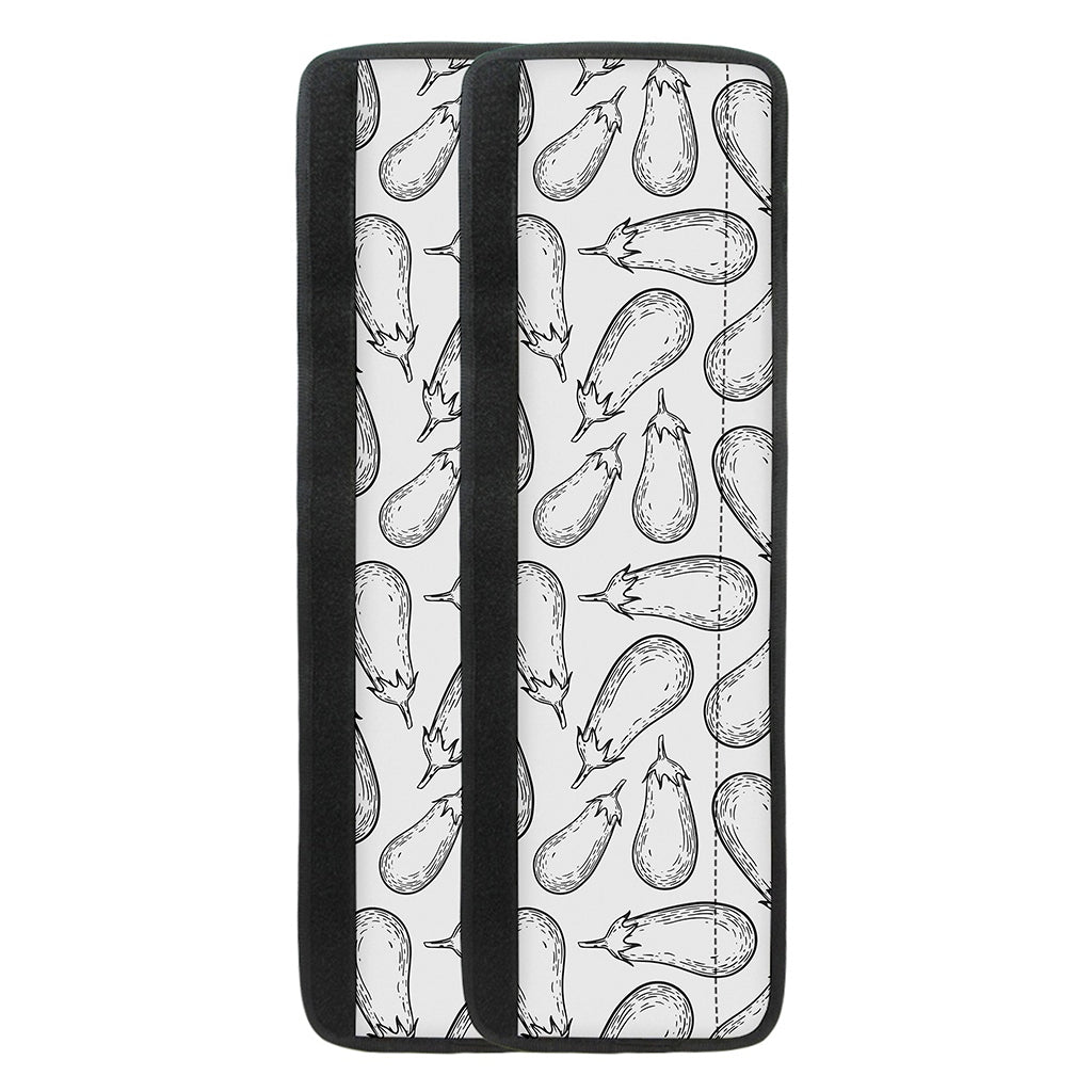 White Eggplant Drawing Print Refrigerator Handle Covers
