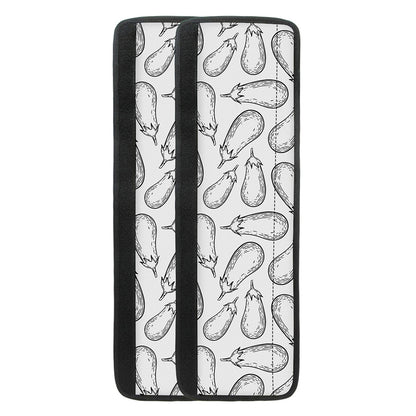 White Eggplant Drawing Print Refrigerator Handle Covers