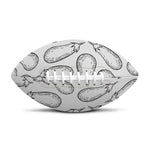 White Eggplant Drawing Print Rugby Ball