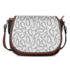 White Eggplant Drawing Print Saddle Bag