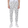 White Eggplant Drawing Print Joggers