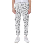 White Eggplant Drawing Print Scuba Joggers