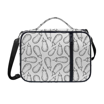 White Eggplant Drawing Print Shoulder Strap Bible Bag
