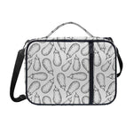 White Eggplant Drawing Print Shoulder Strap Bible Bag