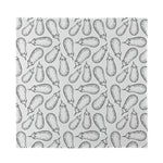 White Eggplant Drawing Print Silk Bandana