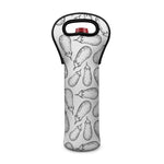White Eggplant Drawing Print Single Neoprene Wine Tote