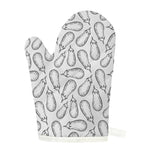 White Eggplant Drawing Print Single Oven Mitt
