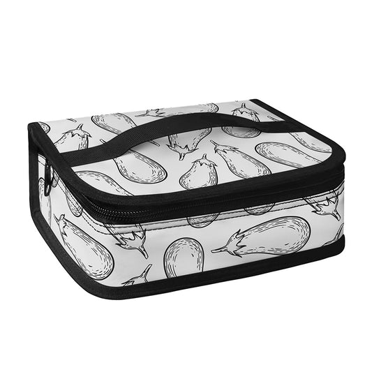 White Eggplant Drawing Print Small Lunch Bag