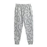 White Eggplant Drawing Print Sweatpants