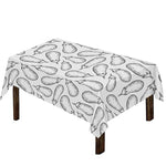 White Eggplant Drawing Print Tablecloth