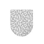 White Eggplant Drawing Print Toilet Lid Cover