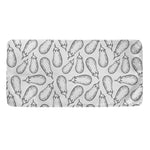 White Eggplant Drawing Print Towel