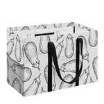 White Eggplant Drawing Print Utility Tote Bag