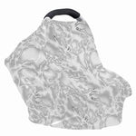 White Electric Lightning Print Baby Seat Cover