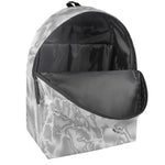 White Electric Lightning Print Backpack
