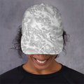 White Electric Lightning Print Baseball Cap