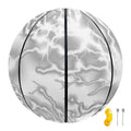 White Electric Lightning Print Basketball