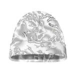 White Electric Lightning Print Beanie