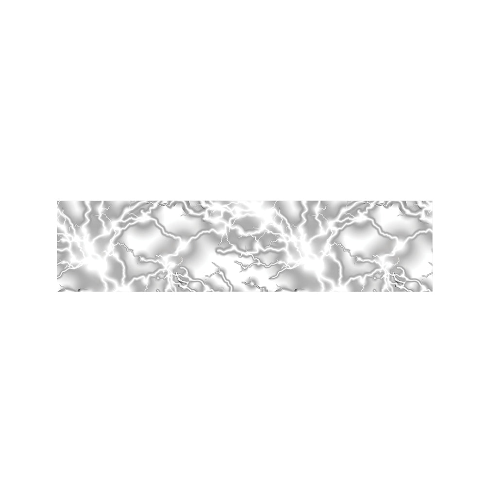 White Electric Lightning Print Bed Runner