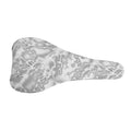 White Electric Lightning Print Bicycle Seat Cover