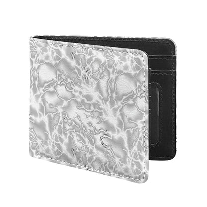 White Electric Lightning Print Bifold Wallet