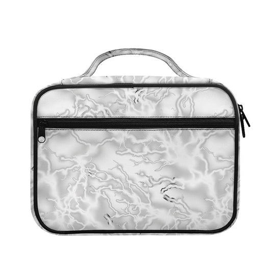 White Electric Lightning Print Briefcase Bible Bag