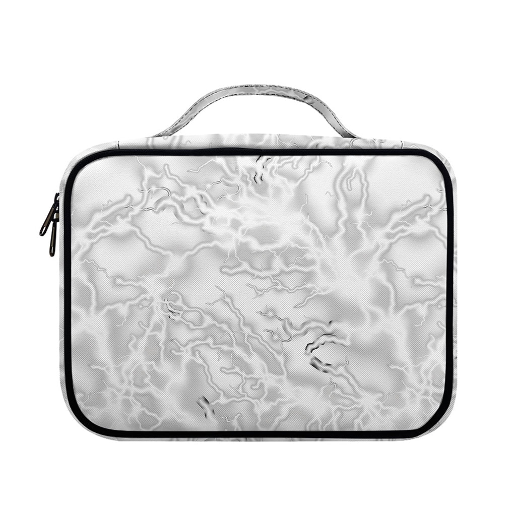 White Electric Lightning Print Briefcase Bible Bag