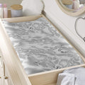 White Electric Lightning Print Changing Pad Cover